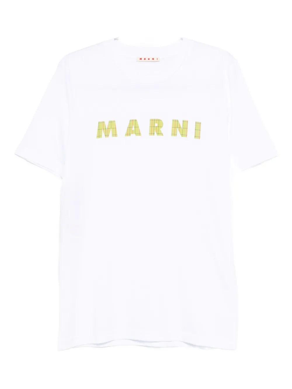 

Футболка с принтом логотипа Marni, белый