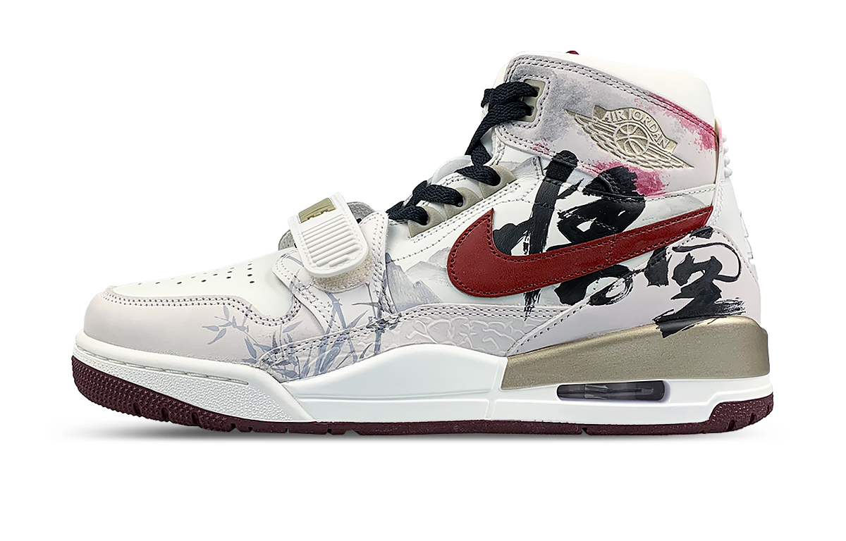 

Jordan Износостойкие винтажные баскетбольные кроссовки Legacy 312 с высоким берцем, мужские, белые