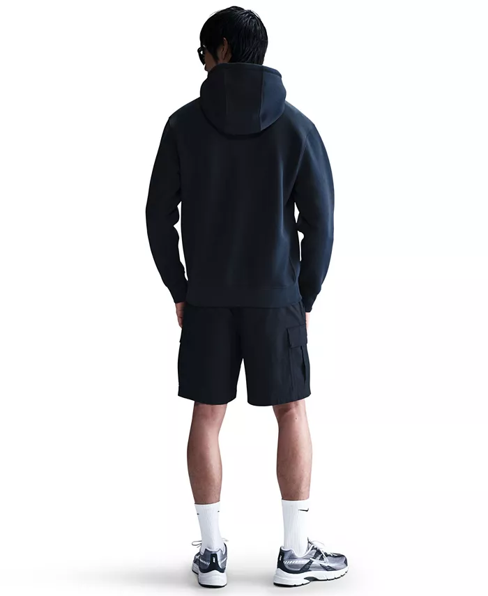 Мужская флисовая толстовка с капюшоном на молнии Nike, синий — фото 3