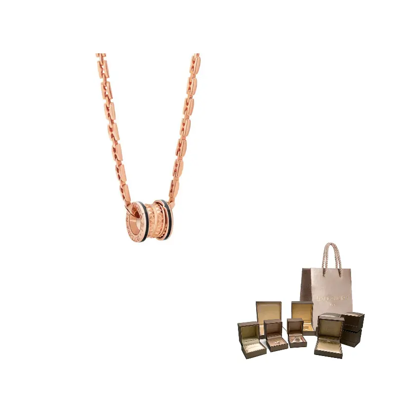

BVLGARI B.zero1 серия 18K розовое золото ожерелье женское розовое золото