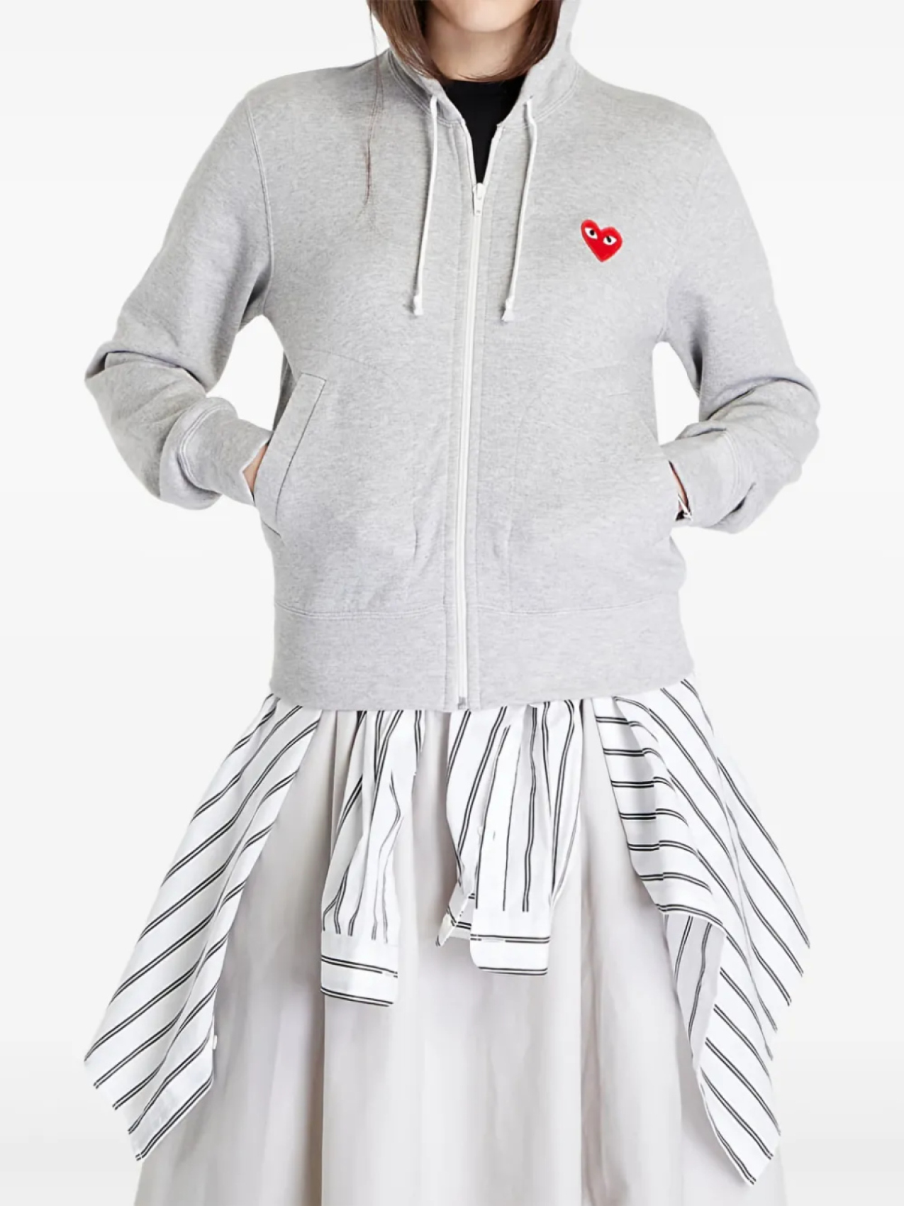 

Comme Des Garçons Play жакет на пуговицах, серый