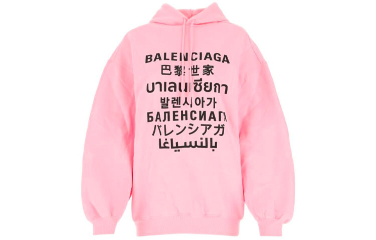 

Свитшот женский Balenciaga с принтом, розовый / черный