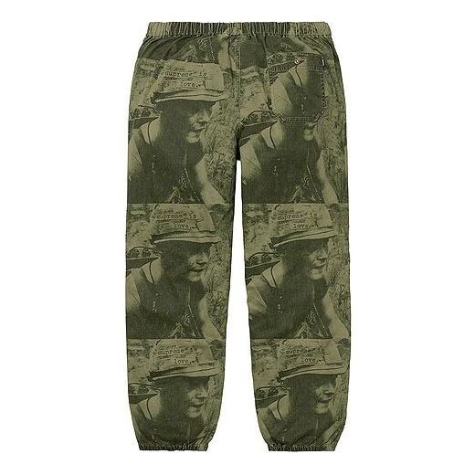 

Брюки fw19 week 1 is love skate pant printing long pants green Supreme, зеленый