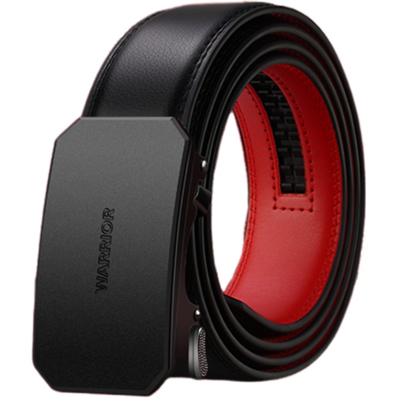 

Ремень мужской из спилка Bovine Split Transfer Leather, 35 см WARRIOR, zodiac year belt[красный box edition]