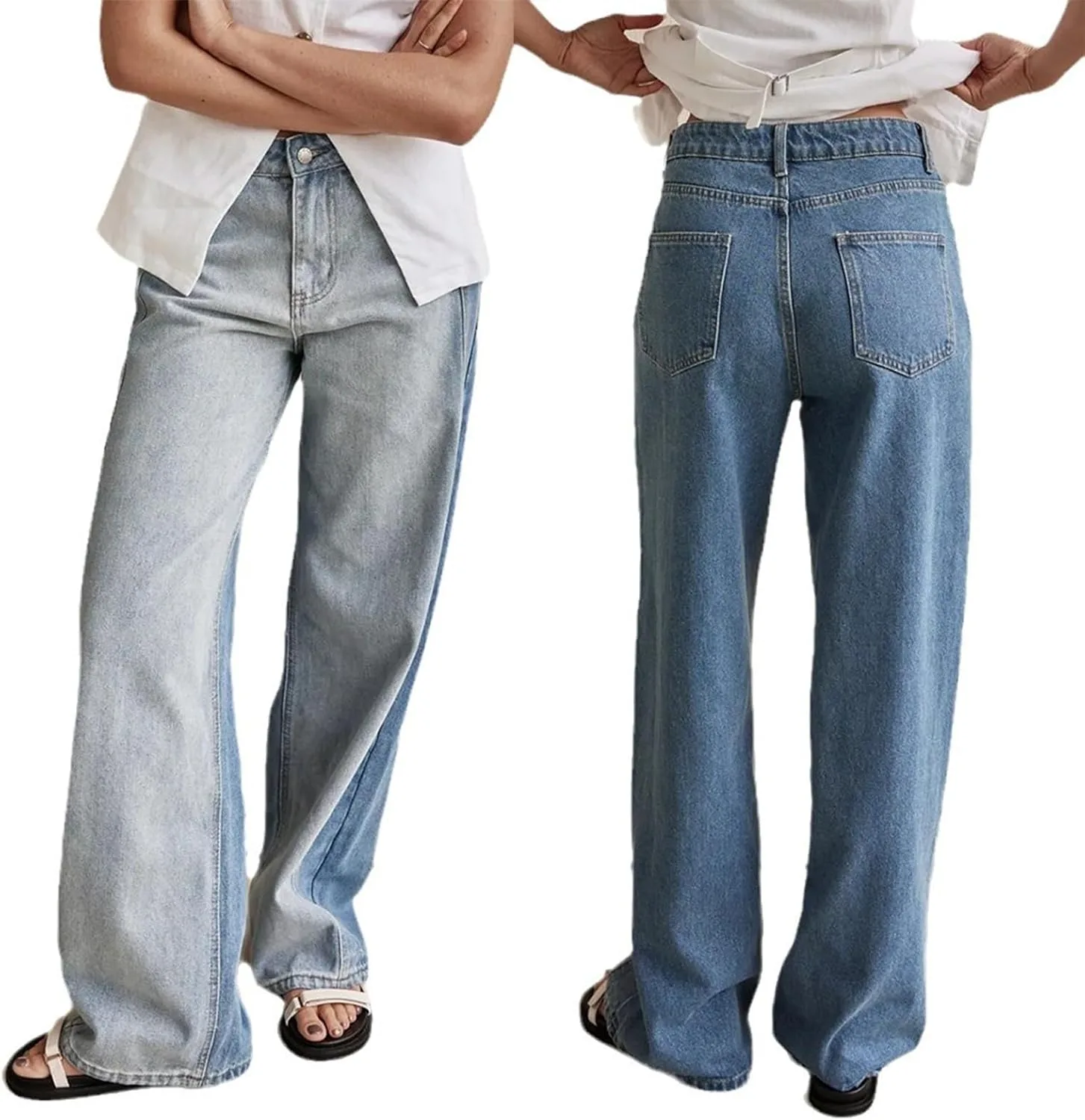 

Джинсы женские High Waisted Baggy Wide Leg Vintage Conshvi