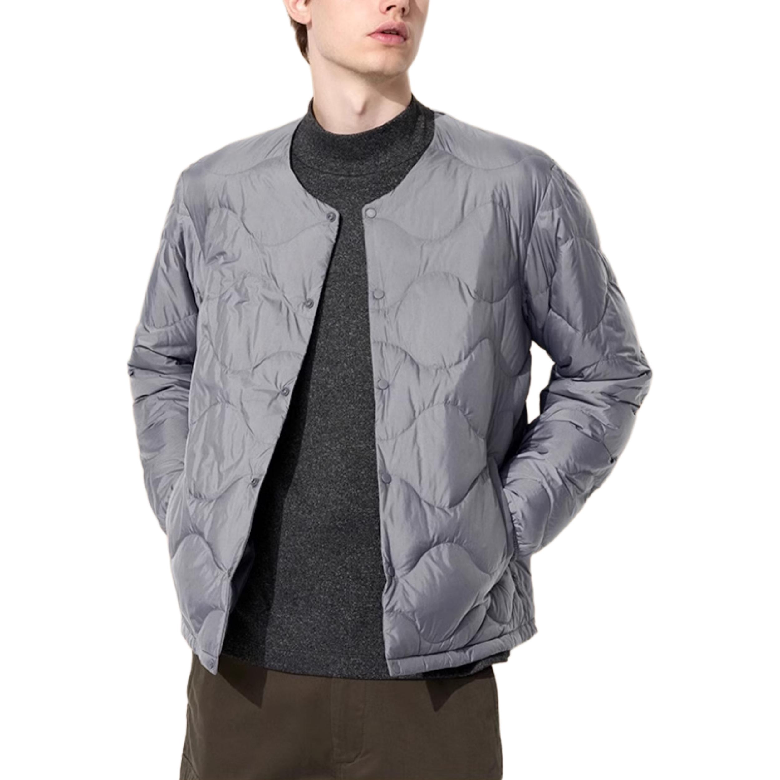 UNIQLO Пуховик унисекс сумеречно-серый, 06 Twilight Gray — фото 4