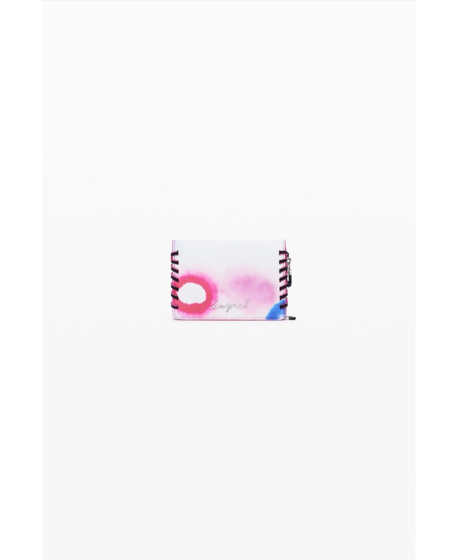 

Небольшой женский кошелек с плетеным кожаным эффектом Desigual, Fuchsia