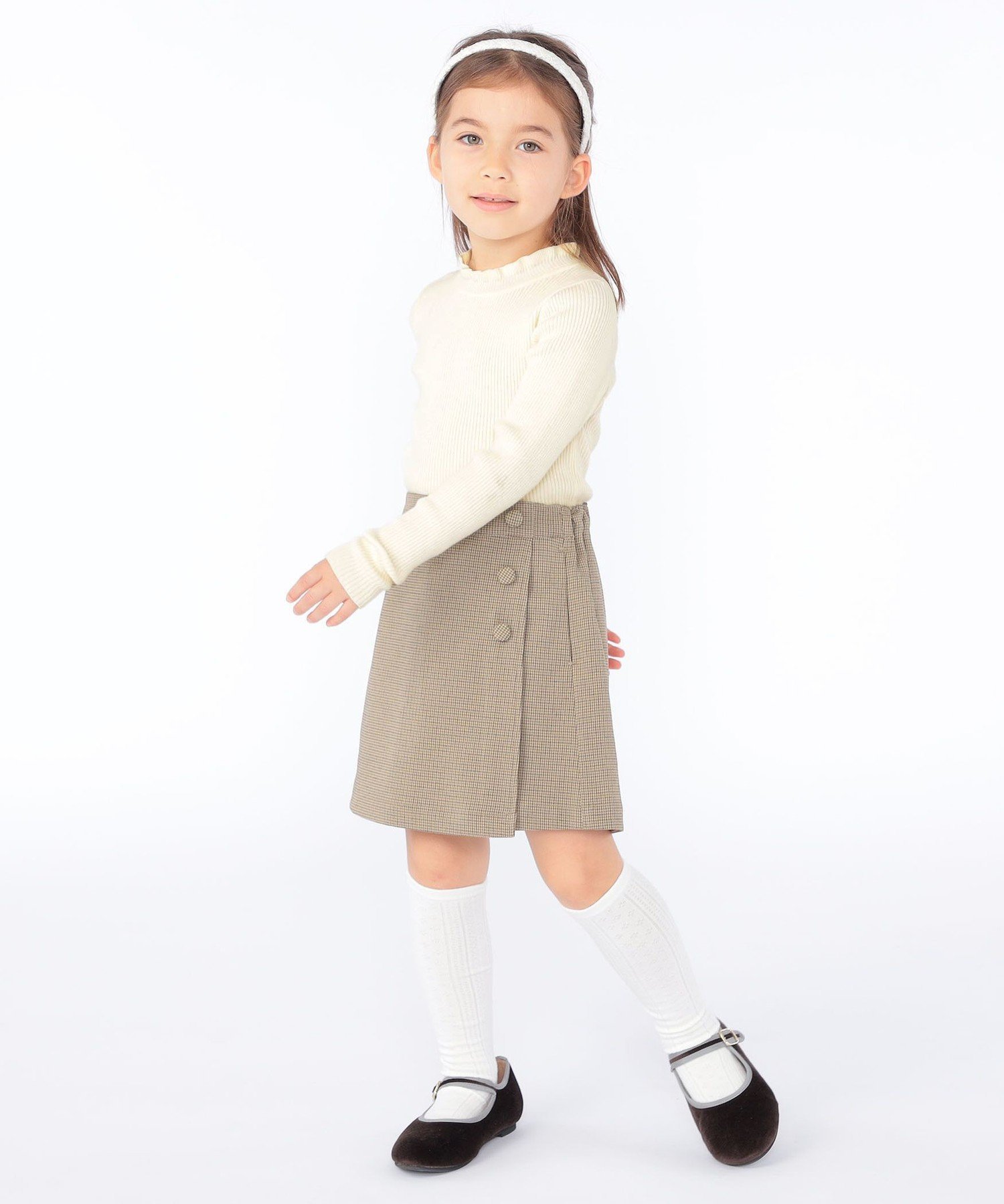 Детские шорты: 100–130 см / Брюки-кюлоты с запахом SHIPS KIDS, Brown — фото 3
