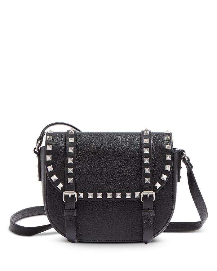 

Сумка-мессенджер Rockstud из текстурированной кожи Valentino Garavani, черный