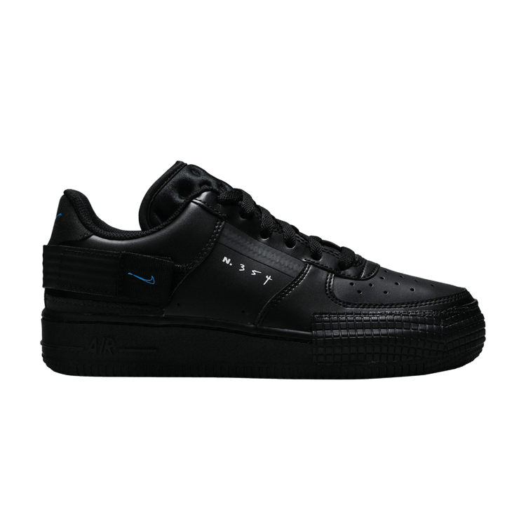 

Кроссовки Nike Air Force 1 Type GS 'Black Photo Blue', черный