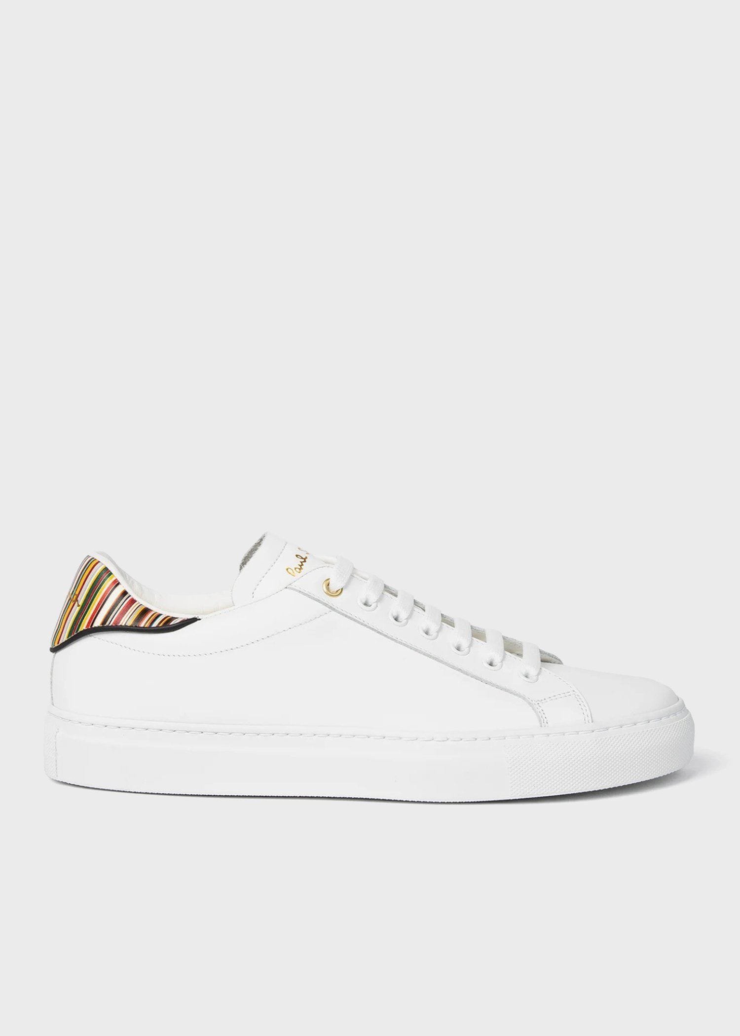 Кроссовки на каблуке с фирменной полосой Paul Smith, white