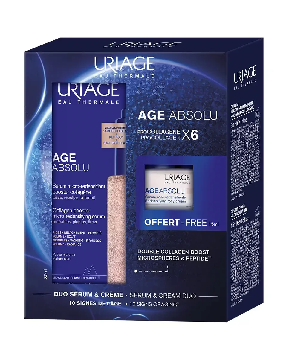Подарочный набор Сыворотка Age Absolu Collagen Booster Uriage