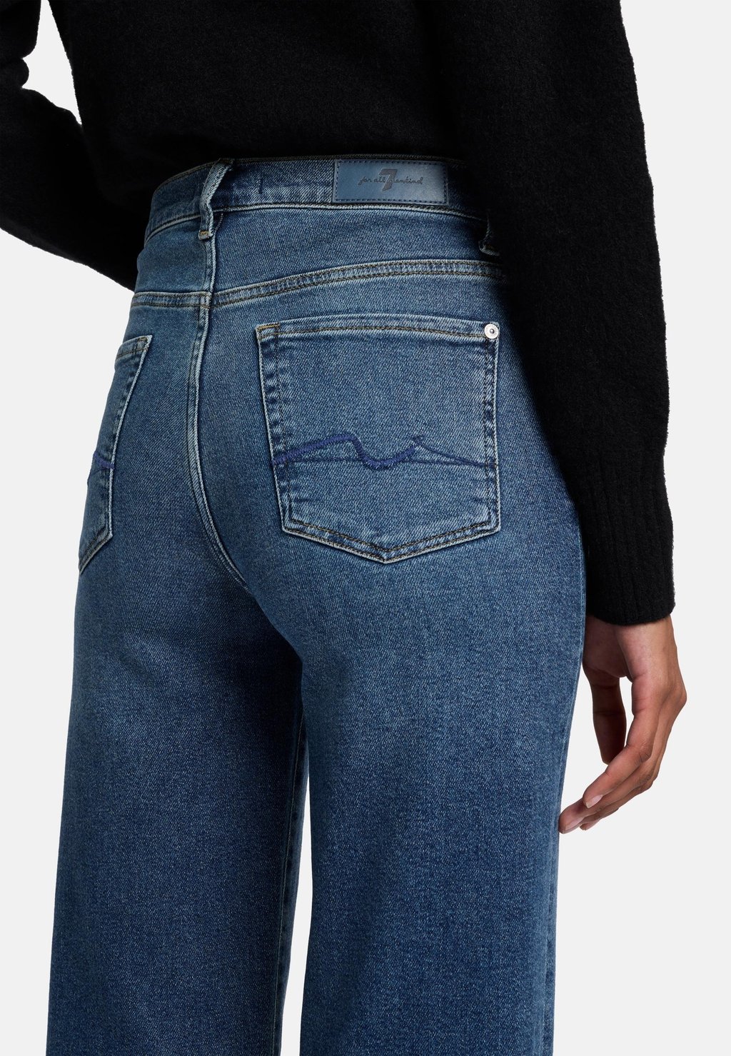 

Расклешенные джинсы CROPPED ALEXA 7 for all mankind, синий