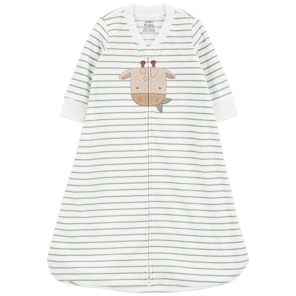 

Носимое флисовое одеяло Baby Carter's Giraffe с двусторонней молнией и спальным мешком, цвет Giraffe