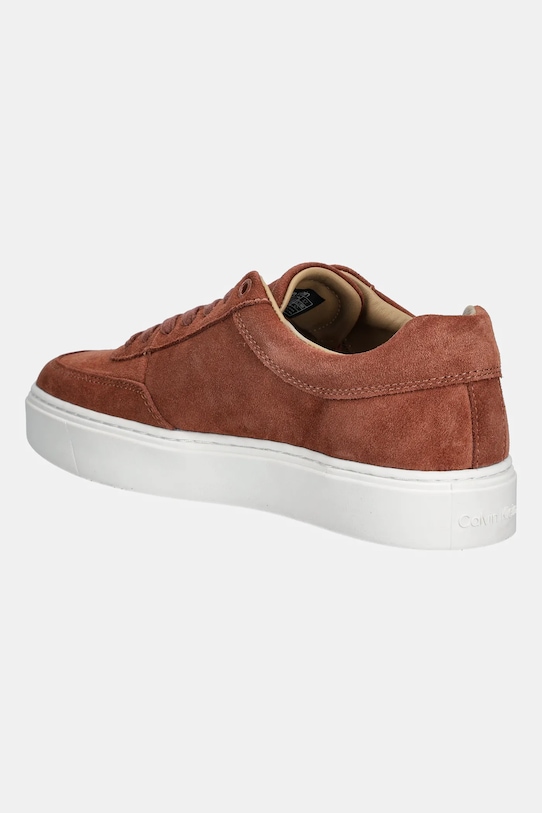 Замшевые кроссовки Clean Cup Low Laceup Oxf Su Calvin Klein, коричневый — фото 3