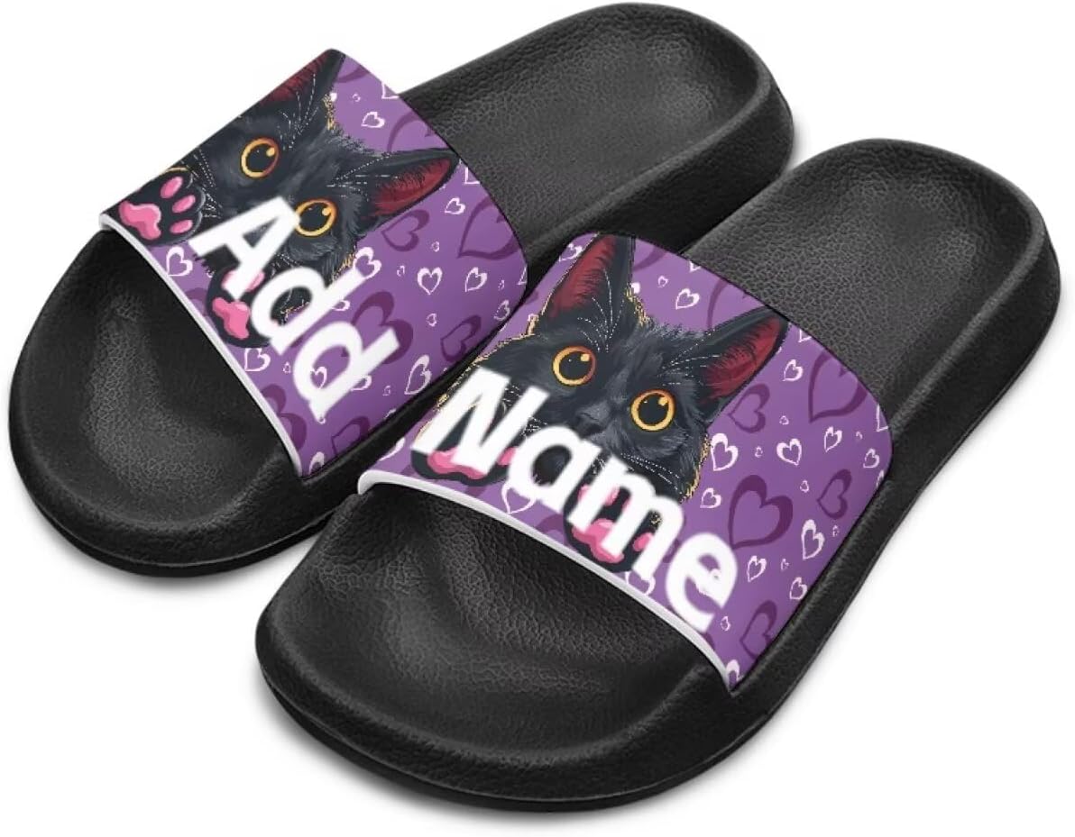 

Унисекс шлепанцы для девочек и мальчиков, удобные тапочки, нескользящие для душа, домашняя мода, толстая подошва, для дома и улицы, подарки Cugasmaru, Customized Cat