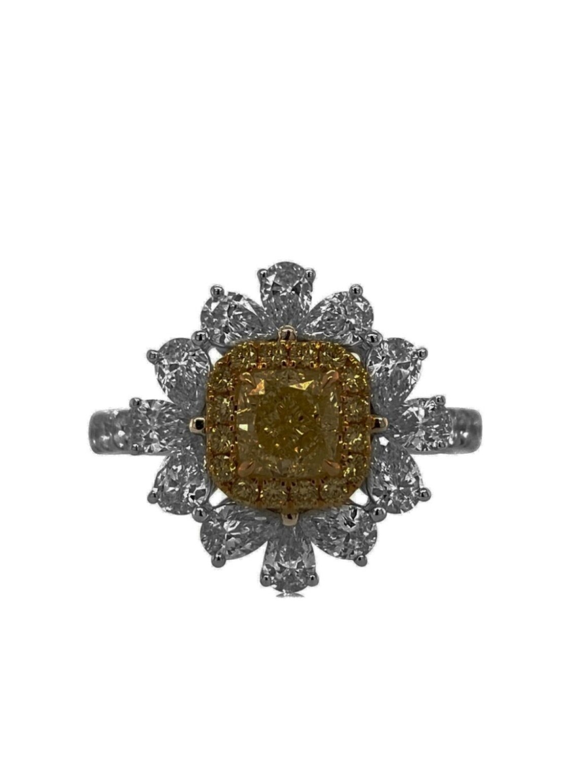 

Кольцо с бриллиантом из белого золота 18 карат HYT Jewelry, серебряный