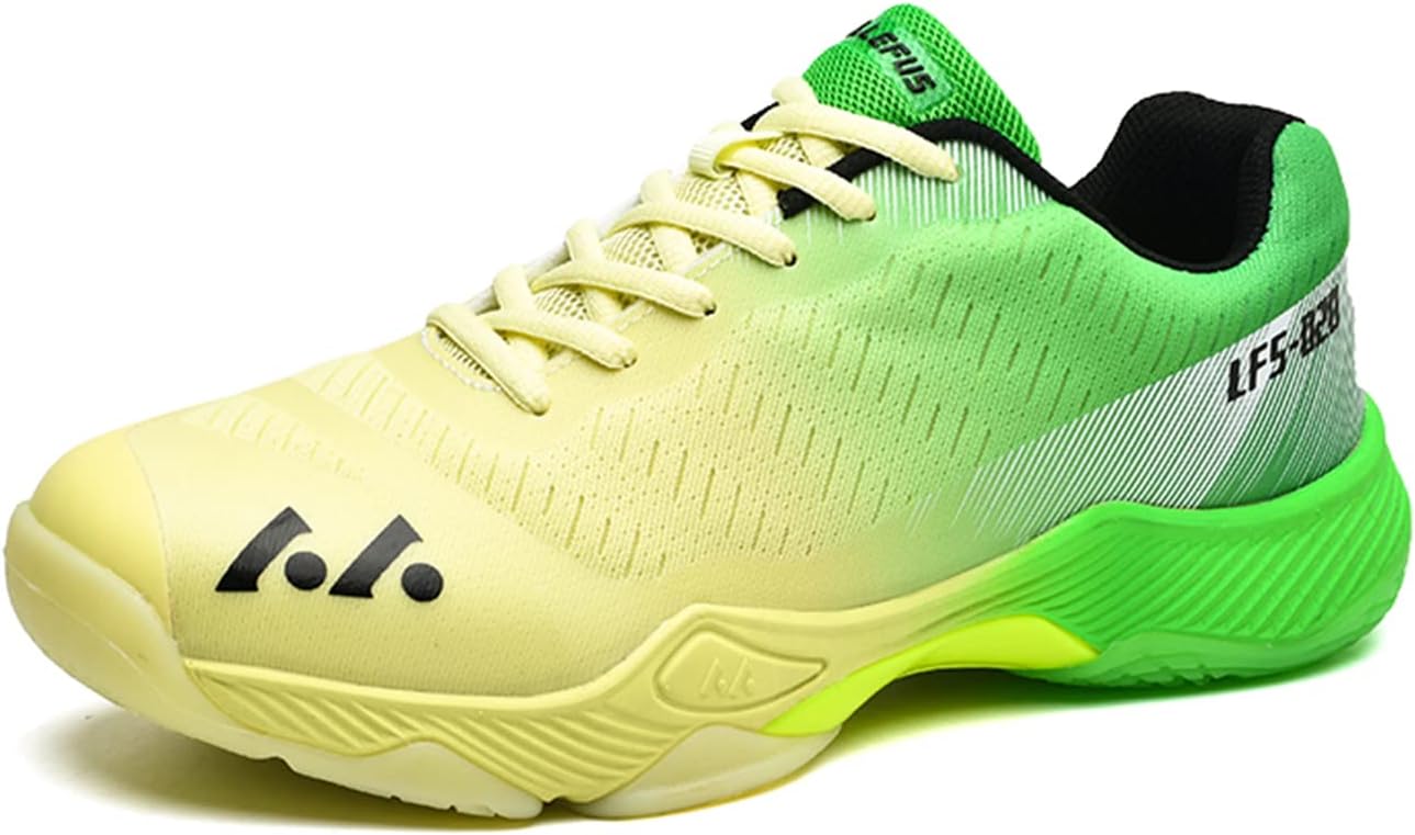 

Мужские бадминтонные туфли для зала, устойчивые, противоскользящие, для ракетбола, сквоша, волейбола, пиклболла, низкие тренировочные кроссовки Missletty, зеленый