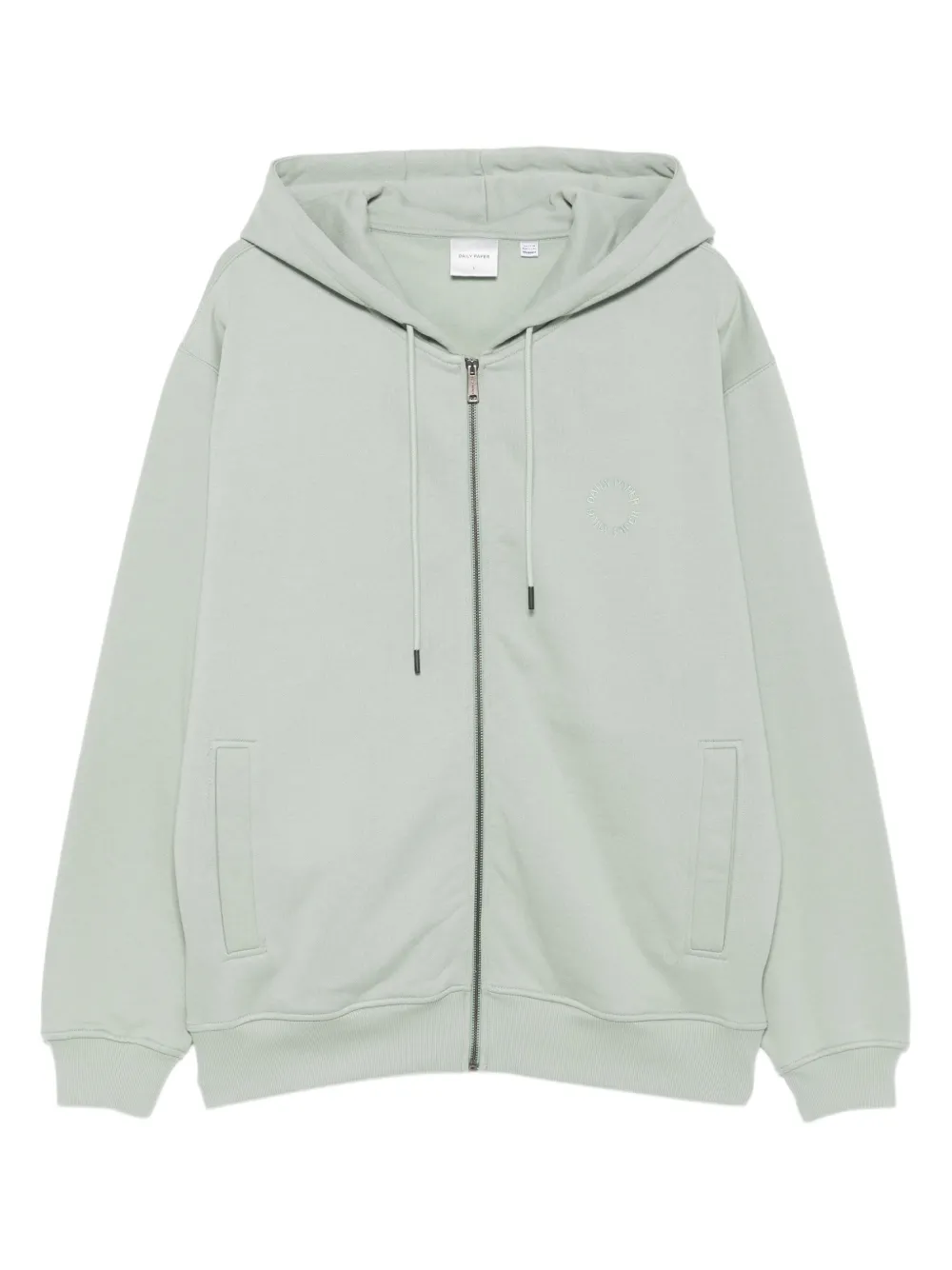 

Худи на молнии с вышитым логотипом Daily Paper, зеленый