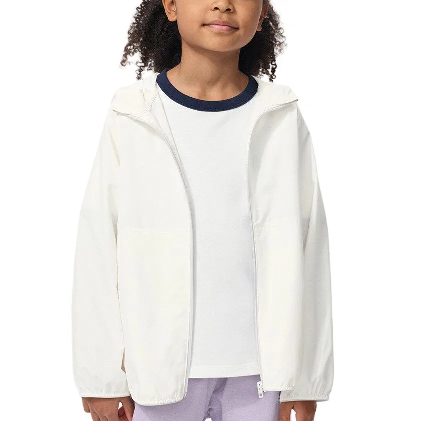 Детское худи с защитой от солнца UNIQLO, 01 Ivory