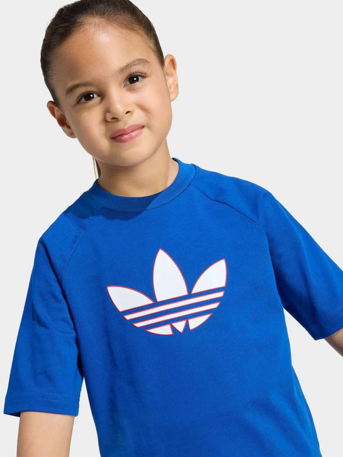 Футболка с принтом Trefoil, Oversized, adidas Originals, синий — фото 4
