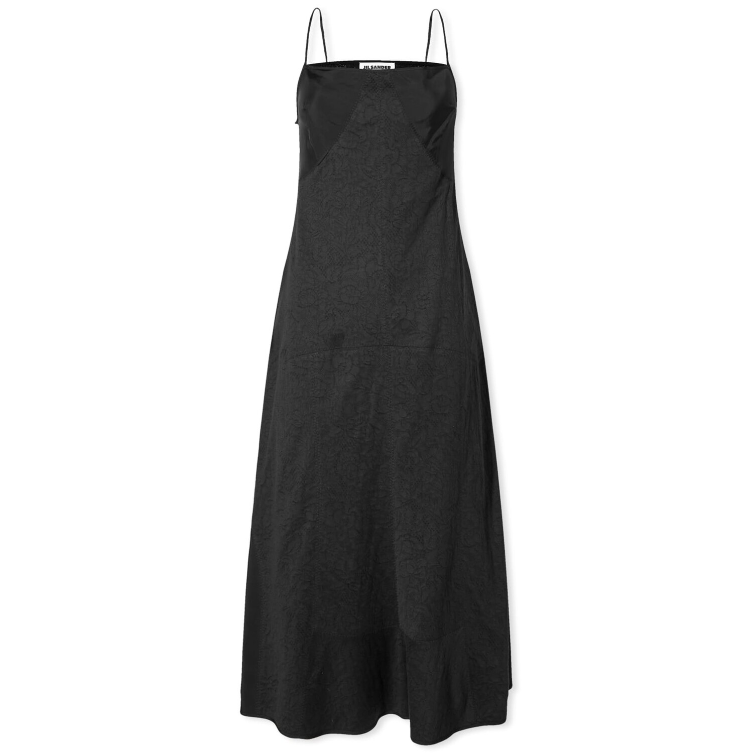 

Платье Jil Sander Spaghetti Strap Midi, черный