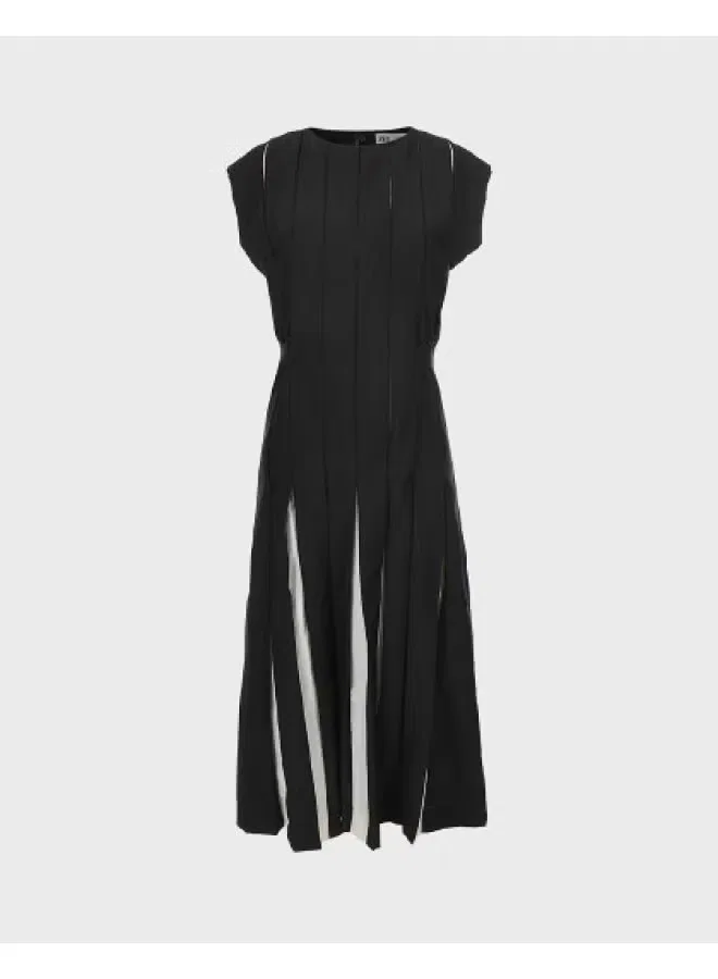 Платье с объемными плечами Zara, черный