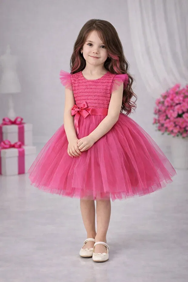 Детское платье с пайетками Rumi Kids, Orange