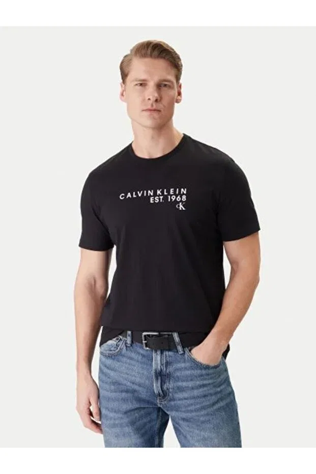 Мужская футболка с коротким рукавом хлопковая Calvin Klein, Black