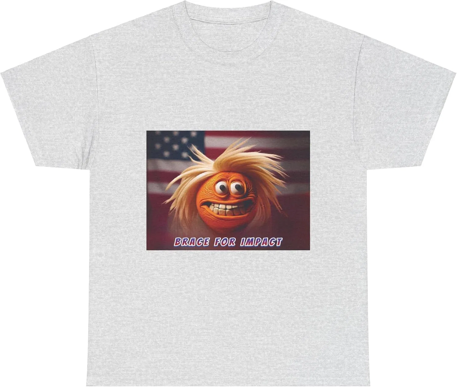 Футболка с принтом Orange Commander in Chief Gildan 5000, Ash