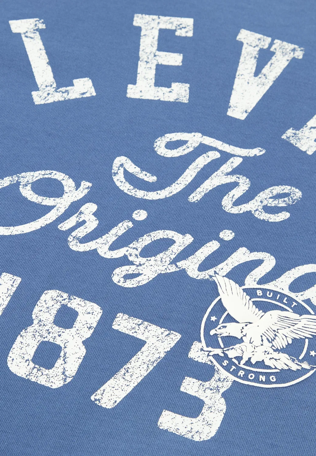 Оригинальный винтажный стиль - футболка с принтом Levi'S, Moonlight Blue — фото 3