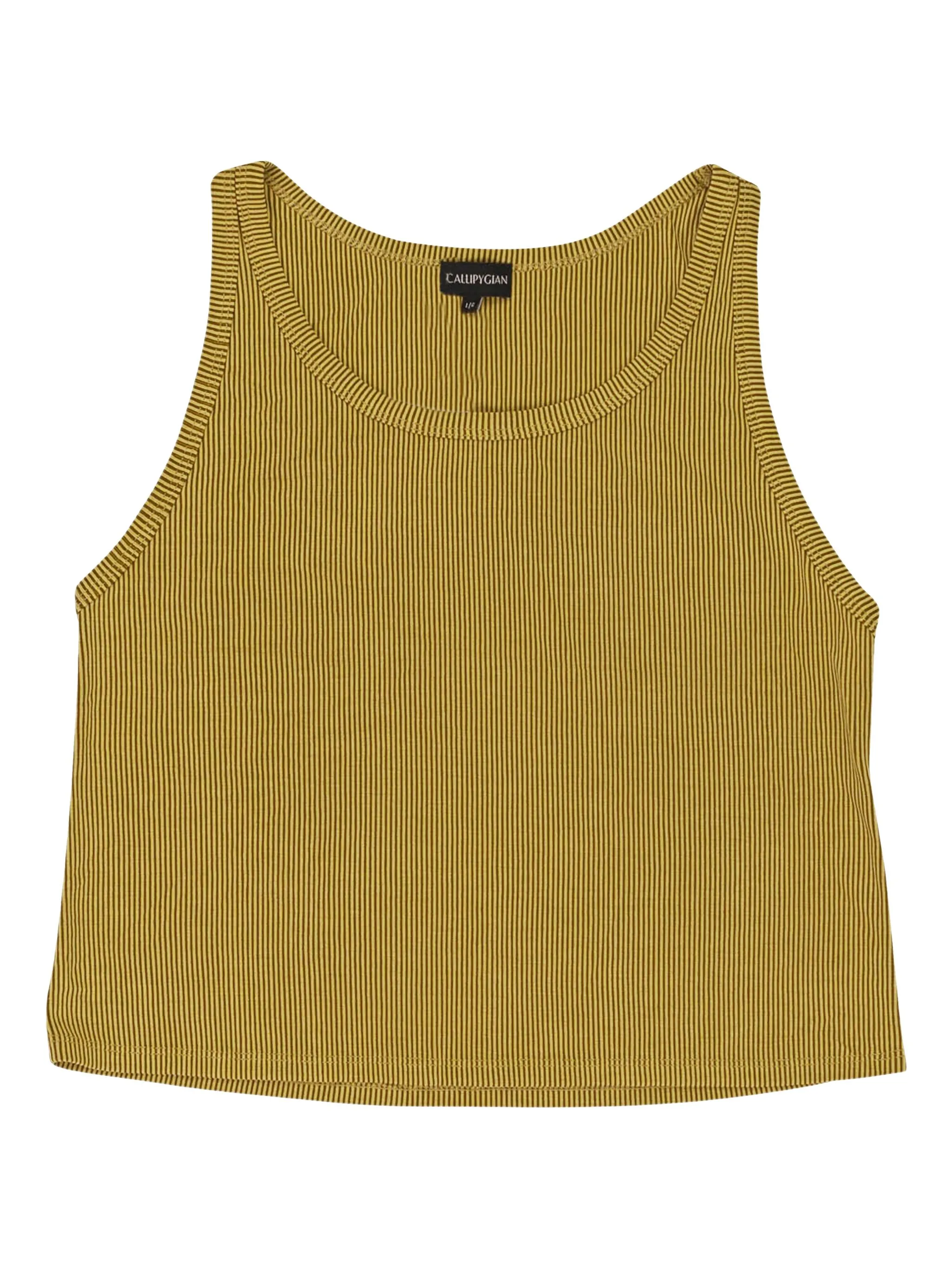 

Топ в рубчик Callipygian, желтый
