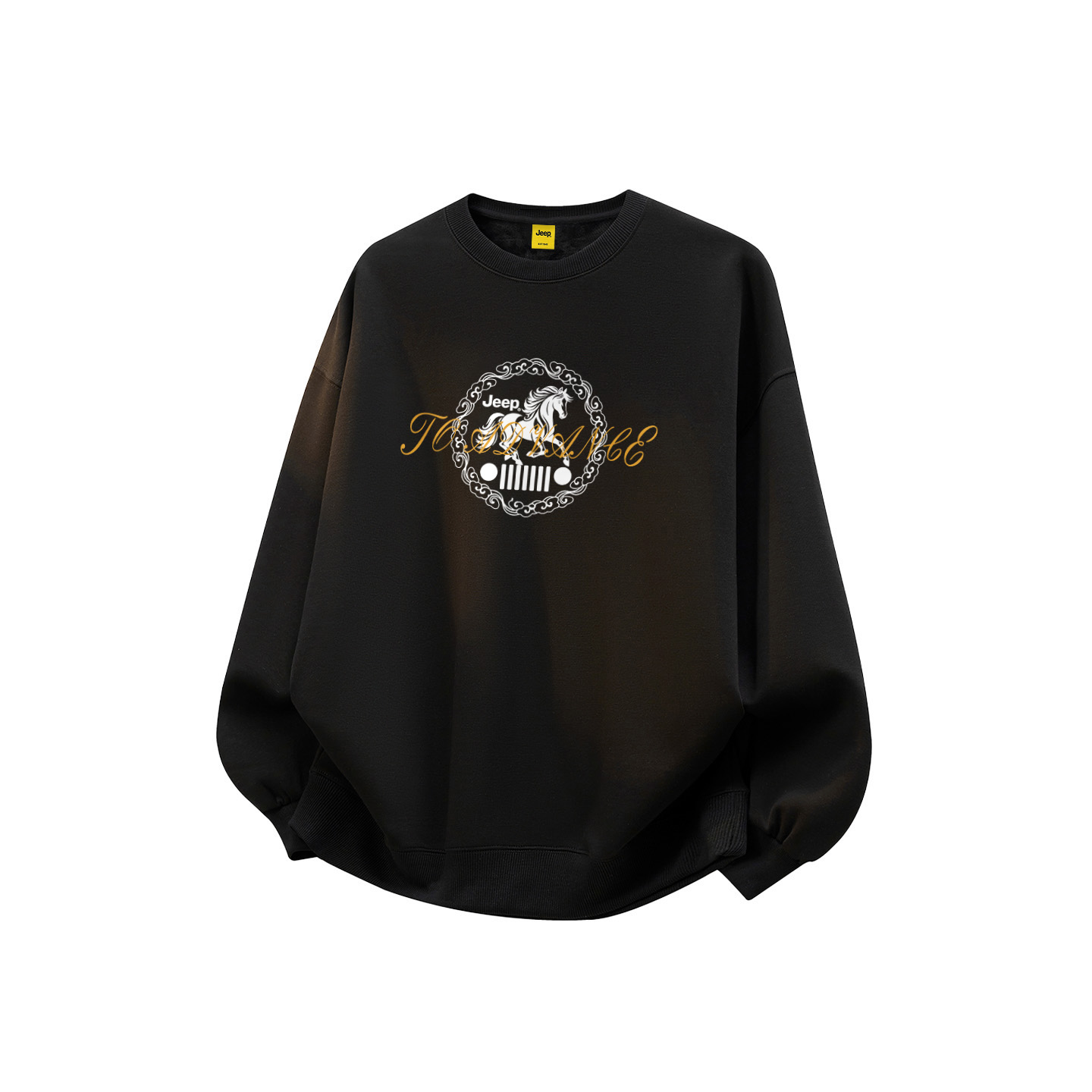 

Свитшот Unisex Crew Neck Thickened Regular Jeep, pure черный