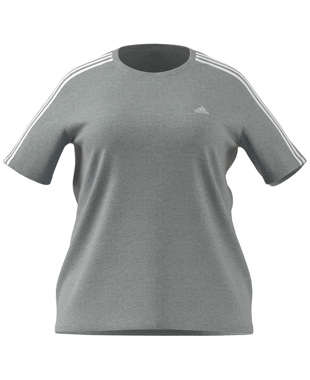 

Футболка Adidas 3 Striples Plus Size Essentials, серый