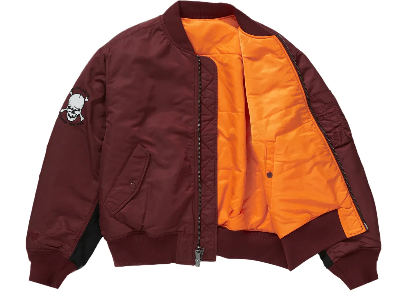 Мужская куртка-бомбер Bounty Hunter MA-1 Supreme, Burgundy — фото 2