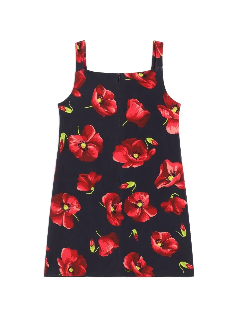 Платье из интерлока с маковым принтом Dolce & Gabbana Kids, синий — фото 2