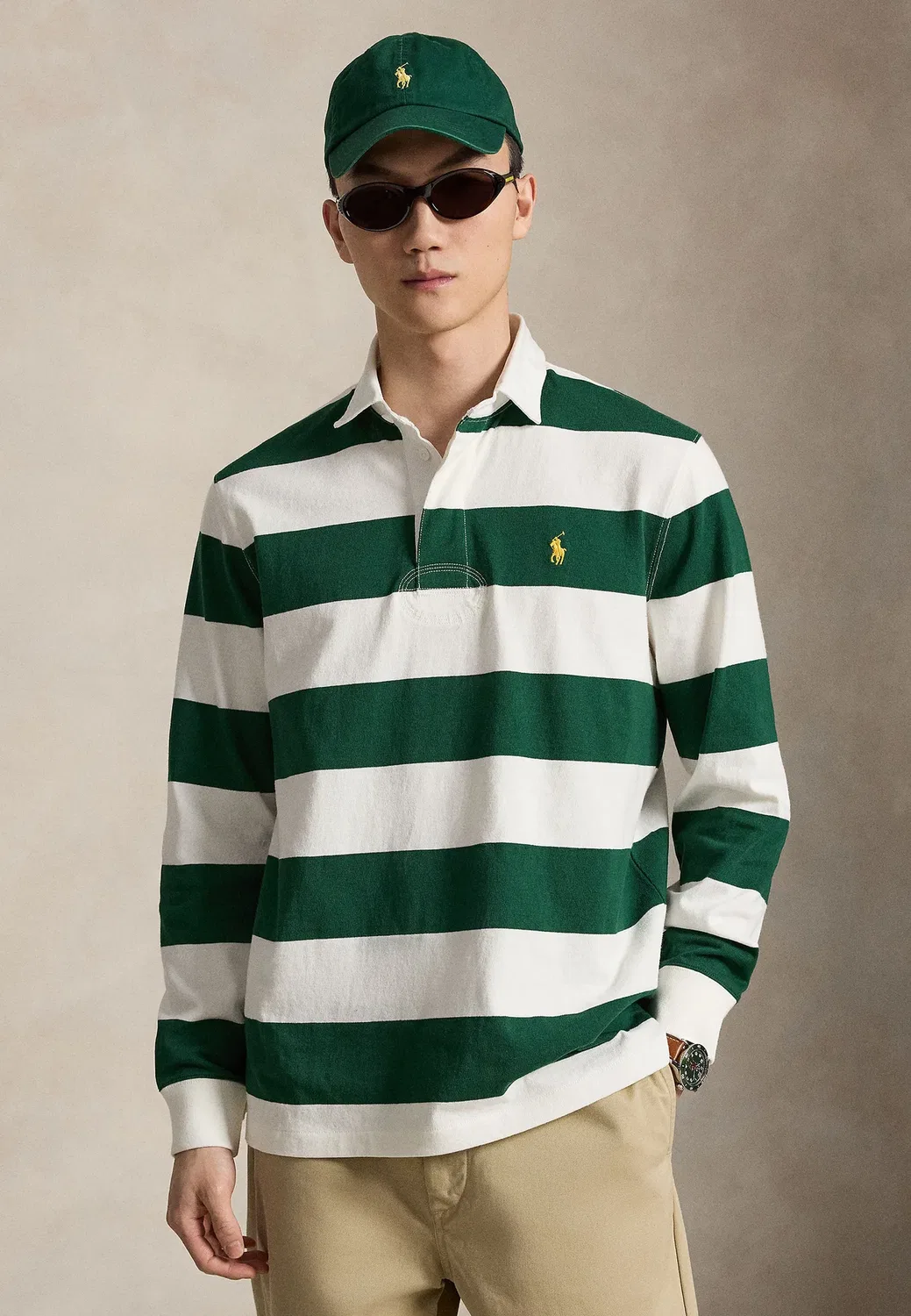 Знаменитая регбийная рубашка - поло Polo Ralph Lauren, White/Green