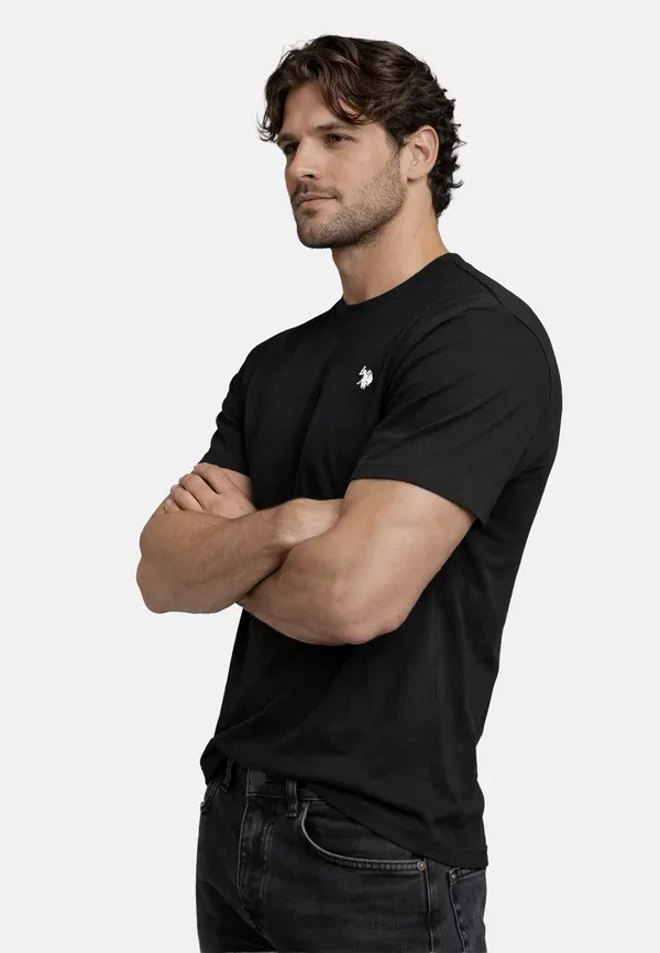 Футболка хлопковая Uscaaleb U.S. Polo Assn., schwarz, черный — фото 4