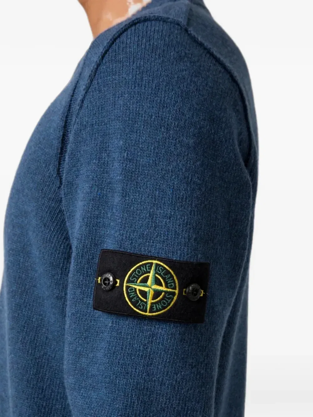 Джемпер из овечьей шерсти 5100072 Stone Island, синий — фото 3