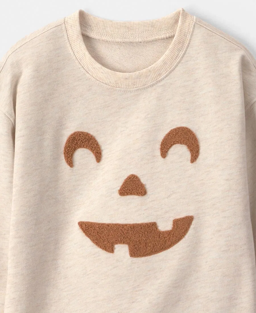 Свитшот с длинным рукавом Pumpkin Halloween Carter's, Cream Brown — фото 2