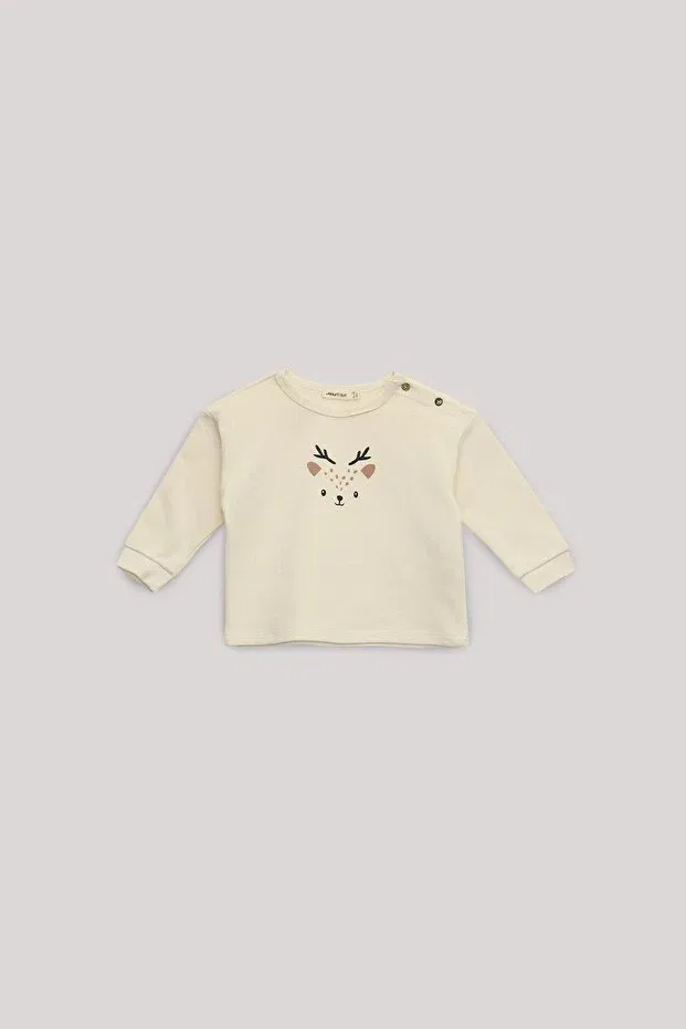 Детский комплект для мальчиков с принтом Bg Store Baby Boy Beige Suit Nebbati Basic, Beige