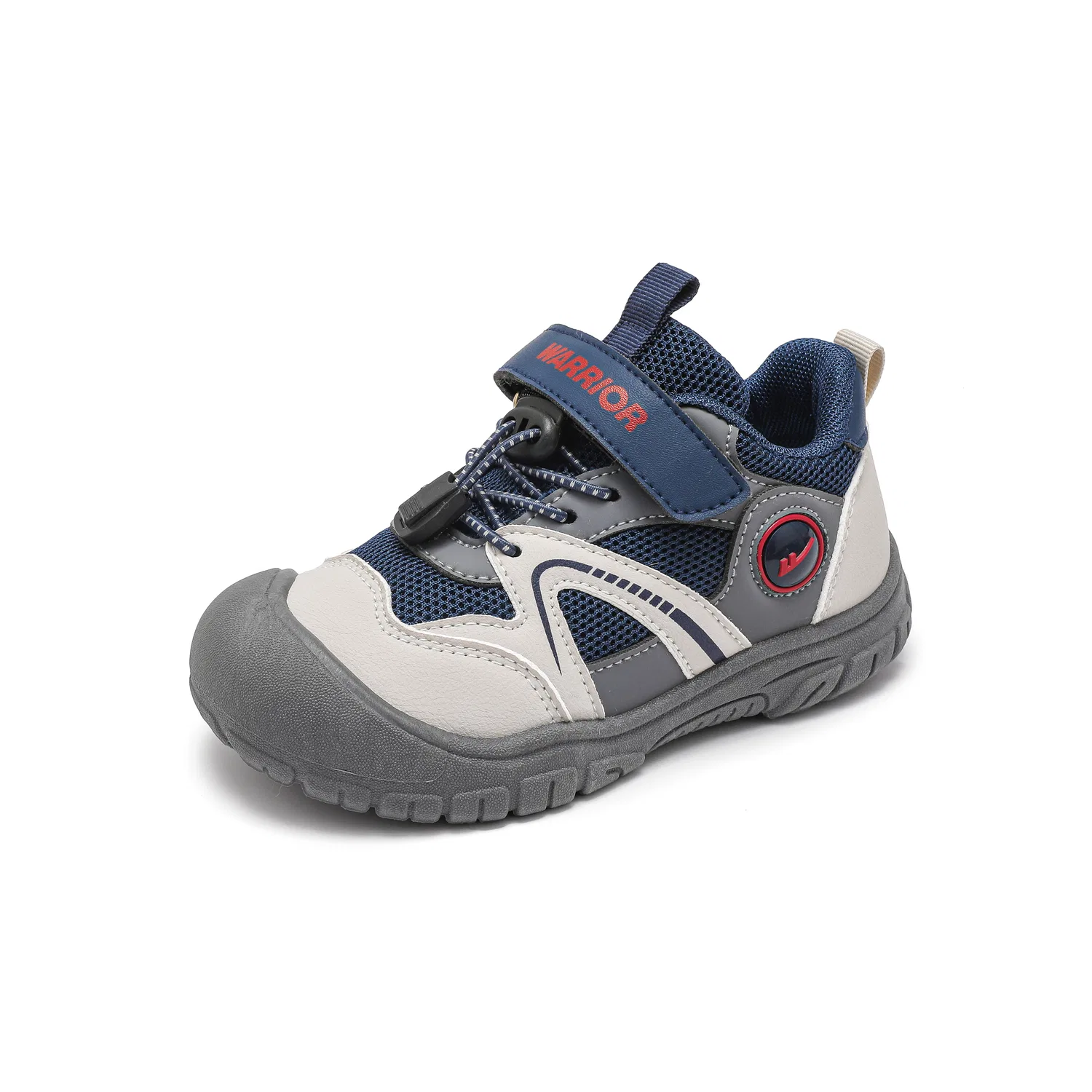Детские кроссовки с сетчатым верхом, Warriors WARRIOR, Gray/Blue/Beige