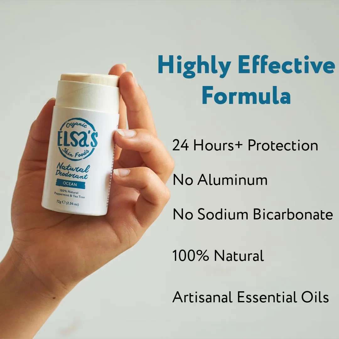Дезодорант-стик с ароматом розы и океана, Elsa's Organic Skin Foods, 72 г, Rose — фото 2