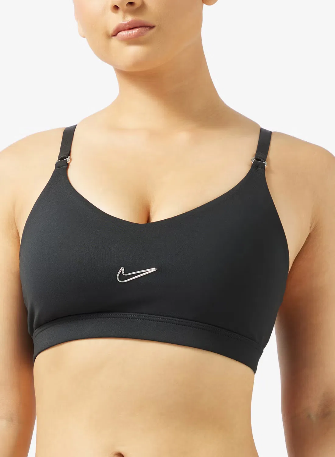 Бюстгальтер спортивный с низкой поддержкой Dri-Fit indy Nike, черный — фото 3