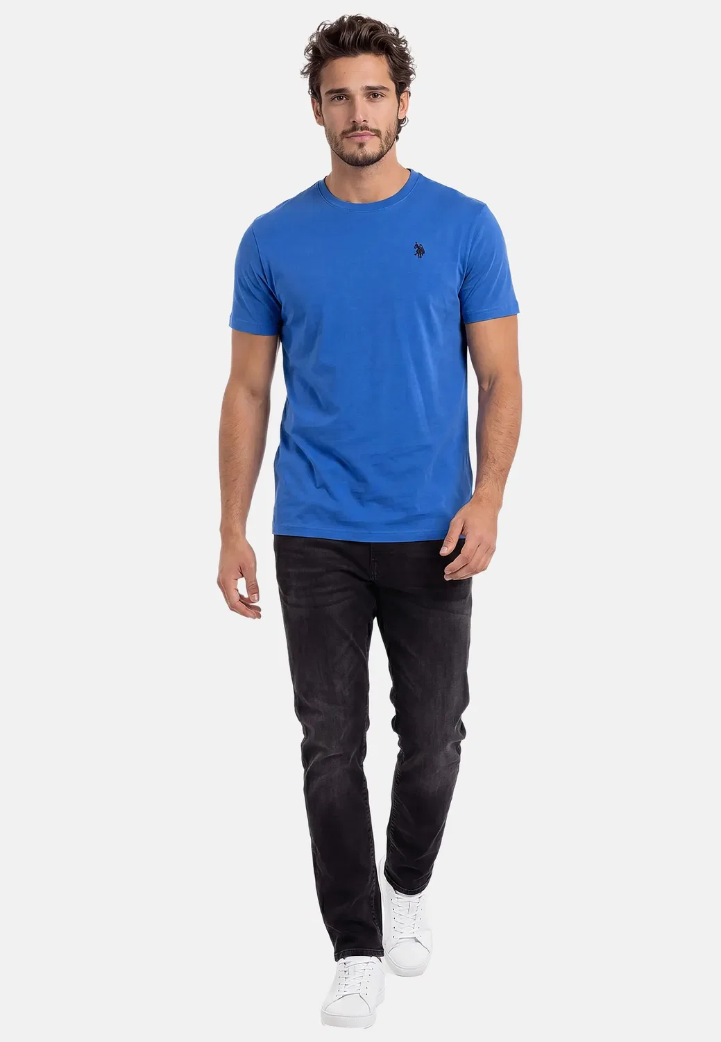 Мужская футболка из 100% хлопка P-012 U.S. Polo Assn., Cobalt — фото 3