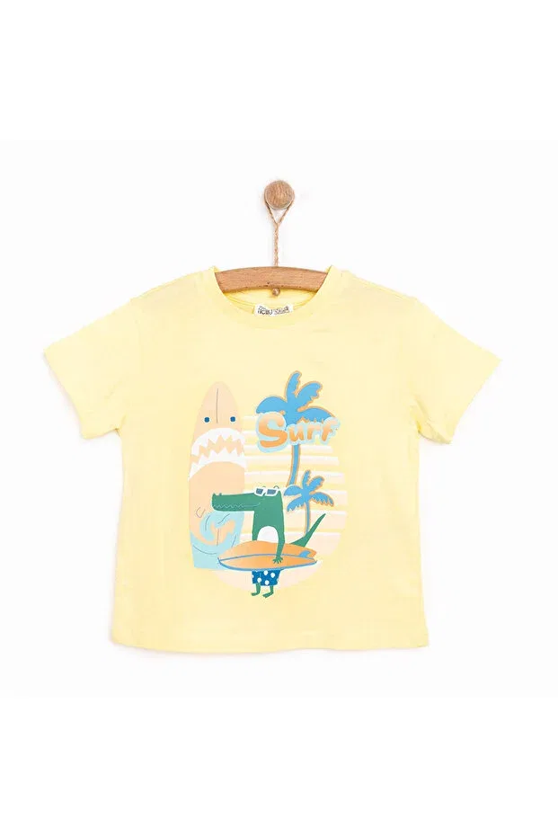Детская футболка для мальчиков с принтом Hellobaby crocodile Ebebek Hello Baby, Sarı