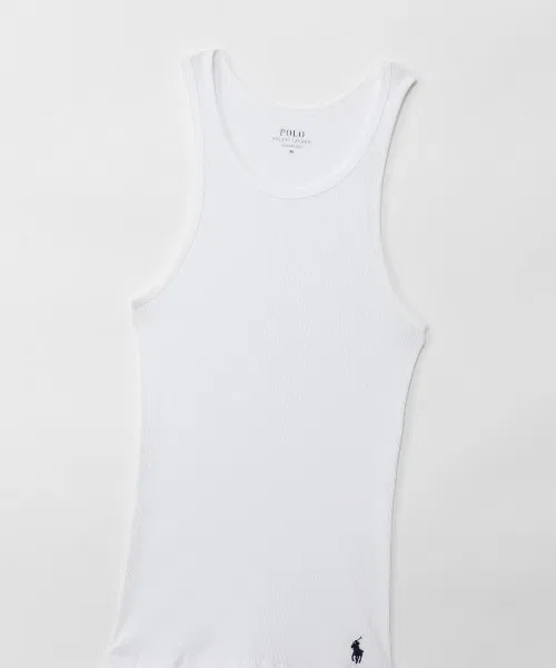 Мужская майка-борцовка Classic Fit POLO RALPH LAUREN, White — фото 2