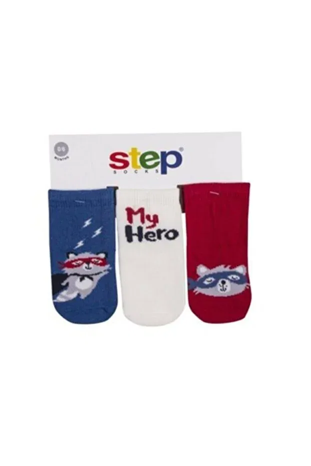 Детские носки для мальчиков хлопковые 3 шт Step, Red