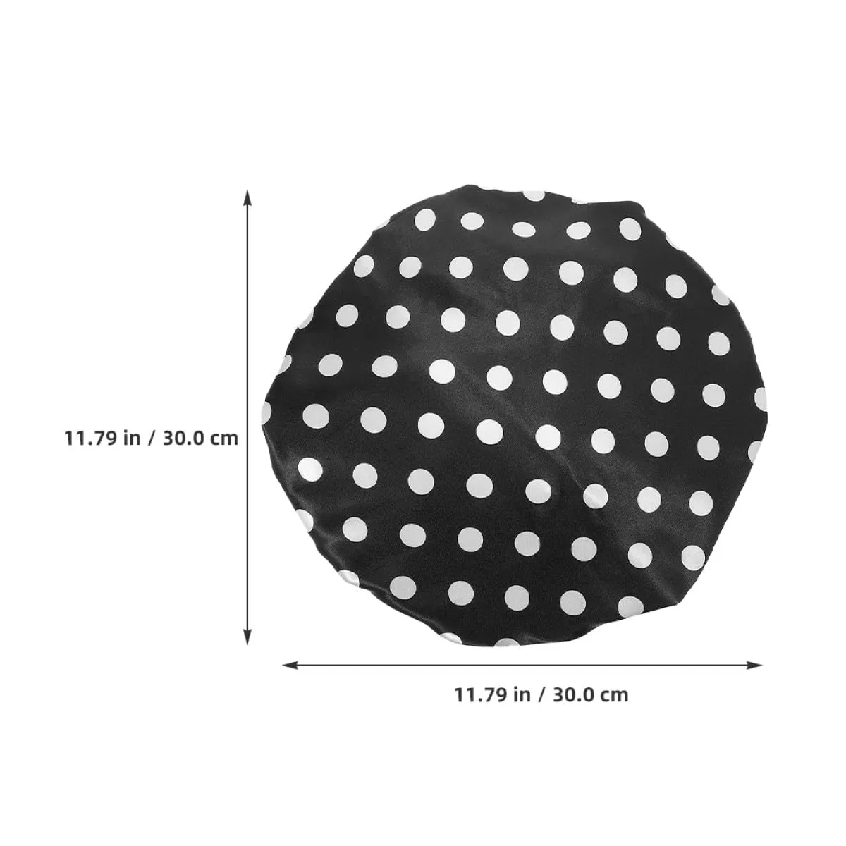Многоразовые шапочки для душа из сатина и EVA, 2 шт, Ciieeo, 30x30 см, Черный — фото 2