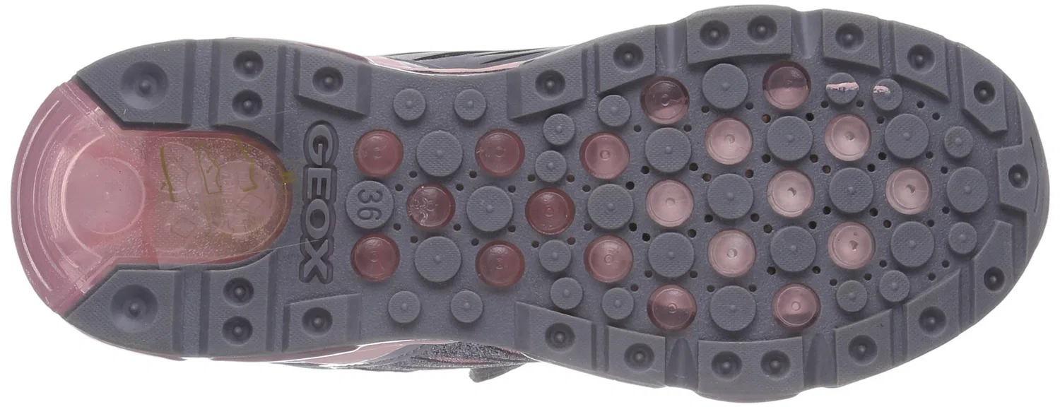 Детские кроссовки для девочек с подсветкой Android Girl B Geox, Grey Red — фото 4
